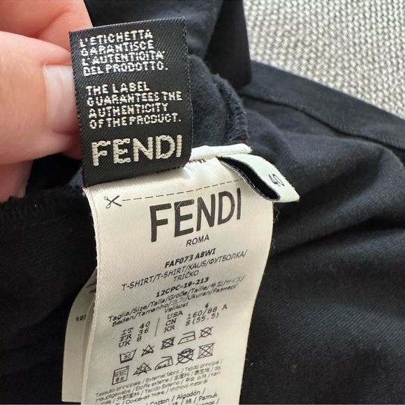 Fendi 2019 Women’s Zucca FF Logo T-Shirt - S - Picture 12 of 12